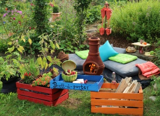 Kleine Gärten gestalten, gemütlicher Sitzplatz